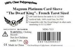 The Dwarf King - (Mayday Games) Magnum Platinum French Tarot Sleeves - 100ct